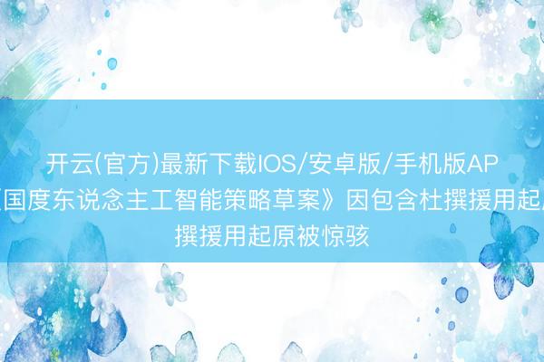开云(官方)最新下载IOS/安卓版/手机版APP 南非《国度东说念主工智能策略草案》因包含杜撰援用起原被惊骇